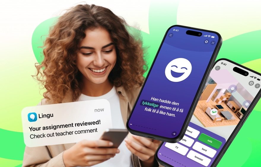 Student with smatrphone